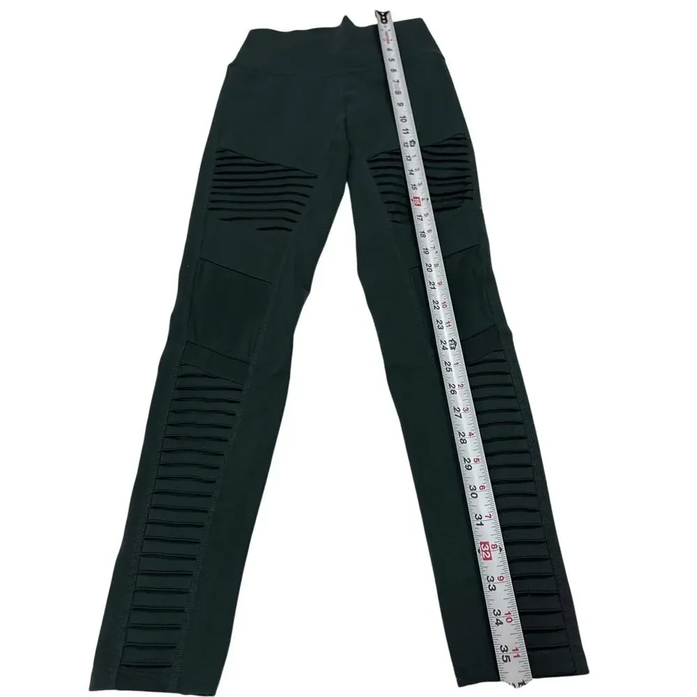 Alo Yoga Women’s XS Moto Leggings Gym Athleisure Stretchy Travel Gorpcore